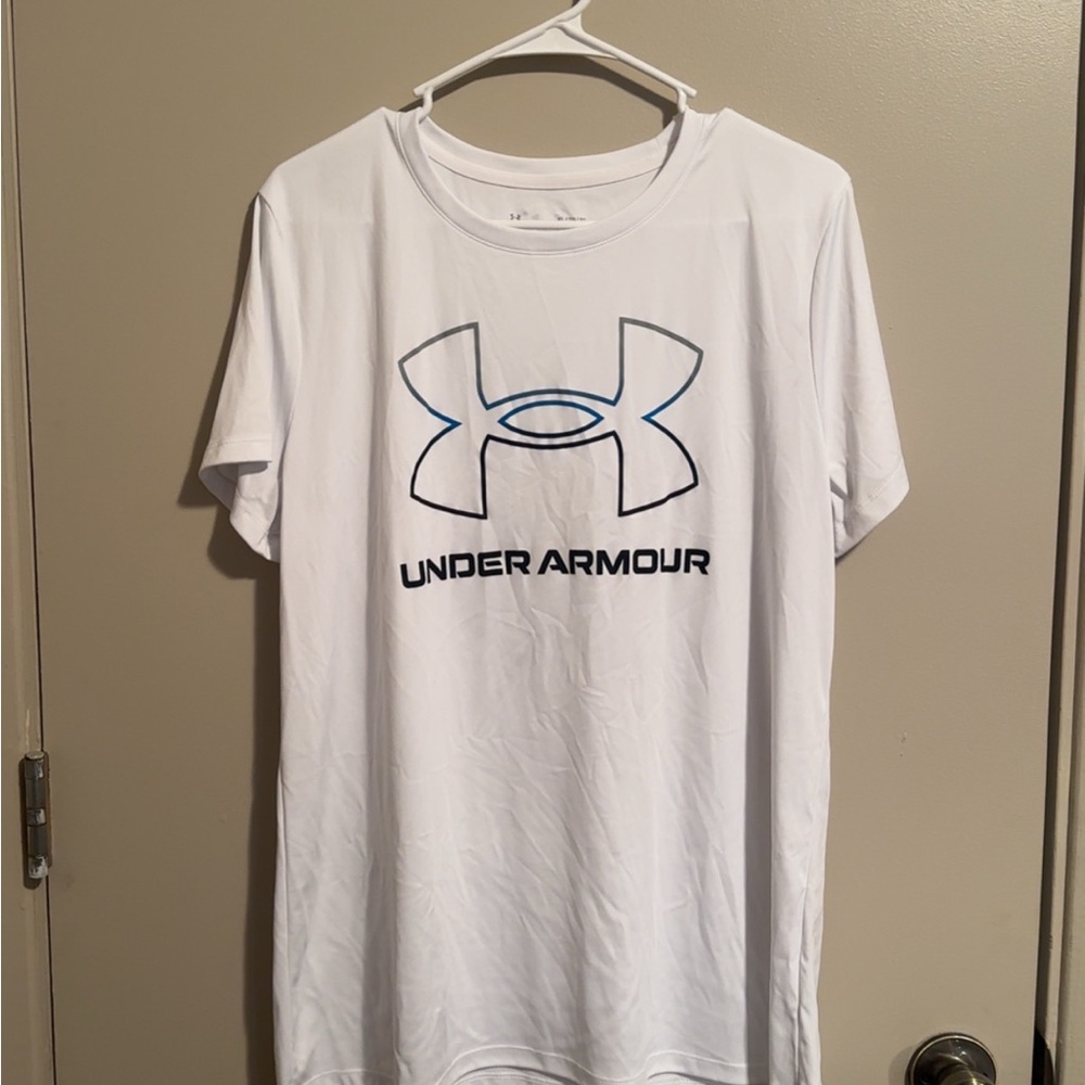 Under Armour White Short Sleeve Tee Performance Shirt